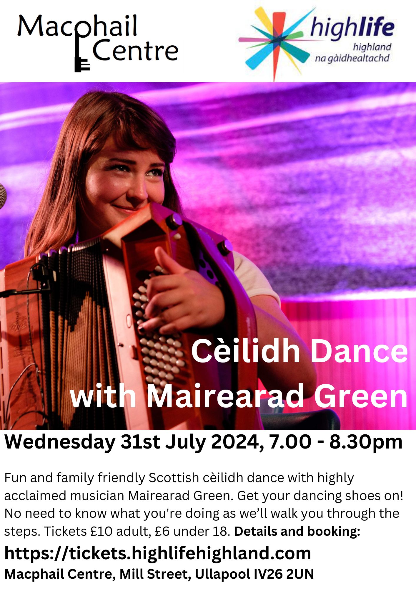 31st July Mairearad ceilidh