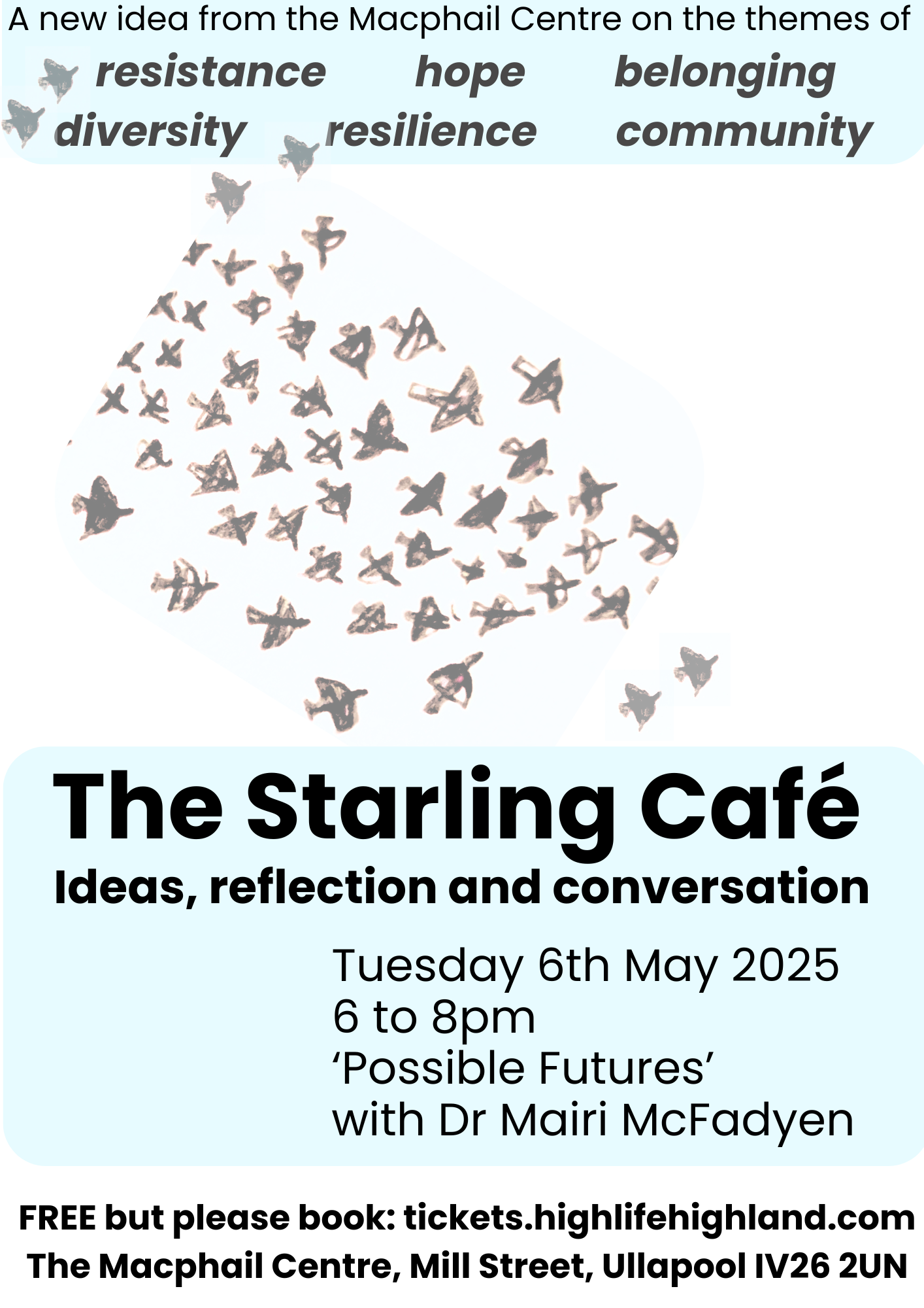 simple poster The Starling Cafe 2